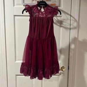 Weissman Style 10858 Dance Costume- maroon color